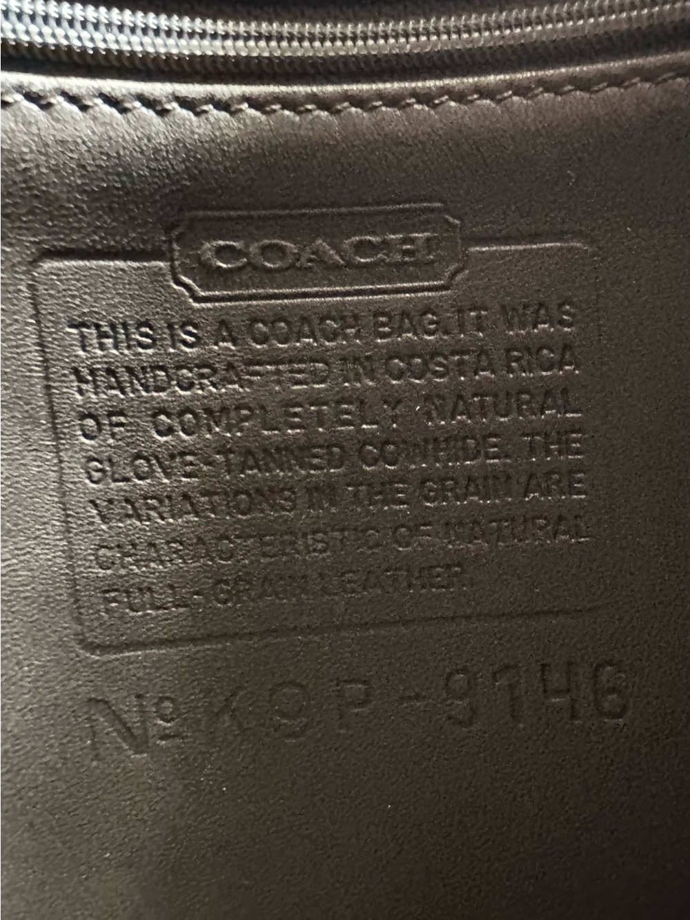 Vintage 1999 Coach Ergo Zip Crossbody Bag Black/Brown Leather - Style 9146 - Picture 5 of 9